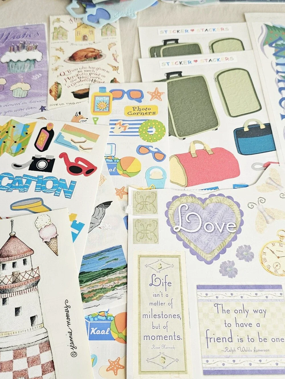 Huge Scrapbooking Supplies Craft Lot Stickers Embellishments Die Cuts